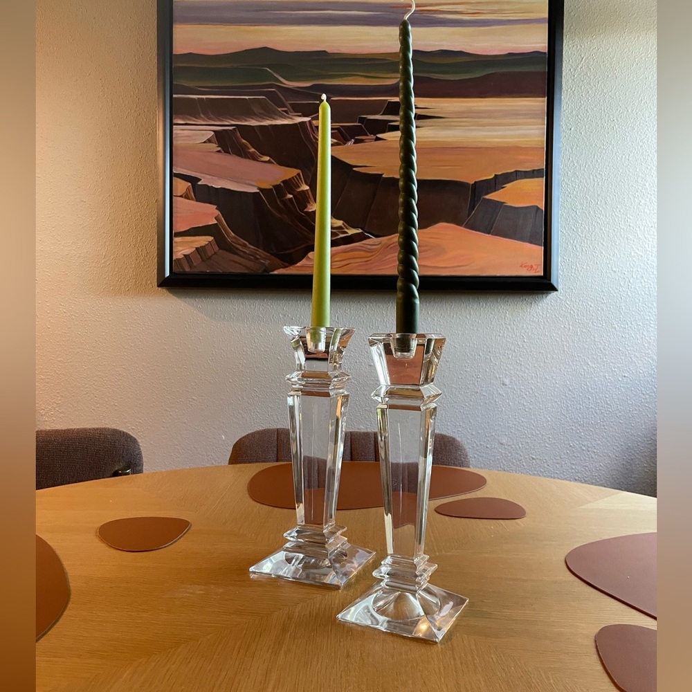 Crystal and glass Candle Holders